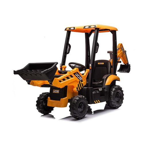 JCB yellow excavator with bucket