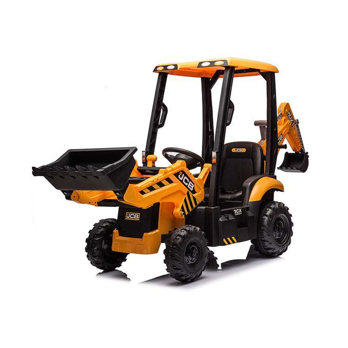 JCB yellow excavator with bucket