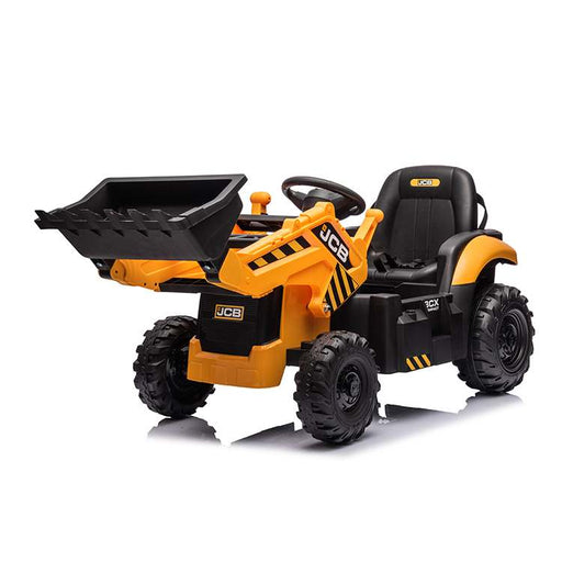 JCB yellow excavator with bucket