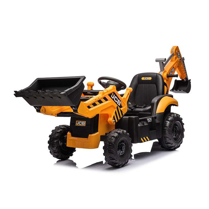 JCB yellow excavator with bucket