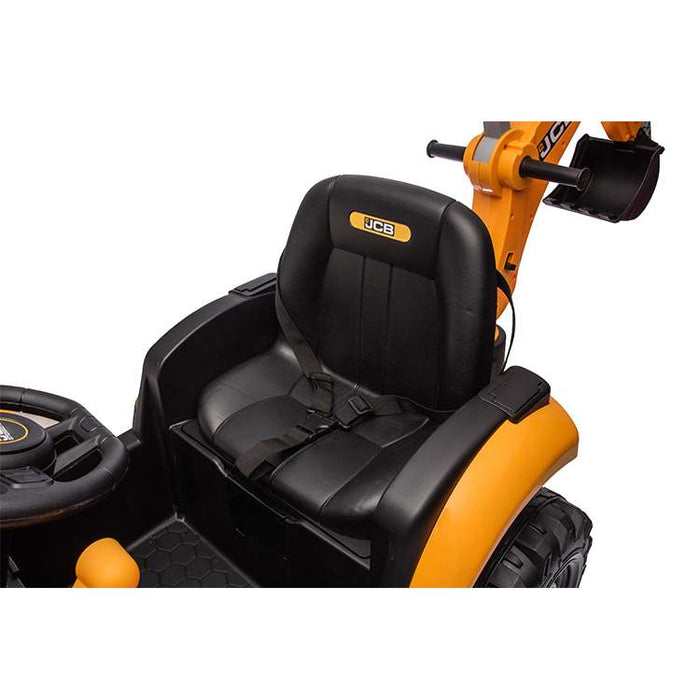 JCB yellow excavator with bucket
