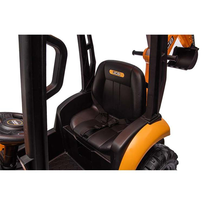 JCB yellow excavator with bucket