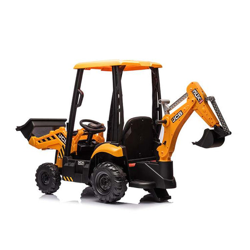 JCB yellow excavator with bucket