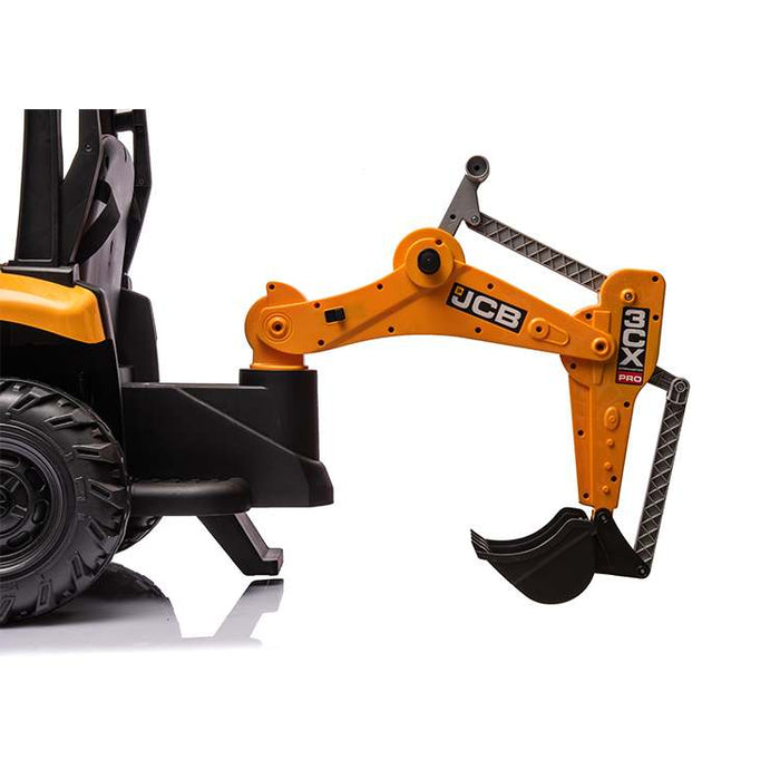 JCB yellow excavator with bucket