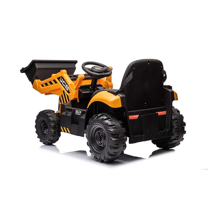 JCB yellow excavator with bucket