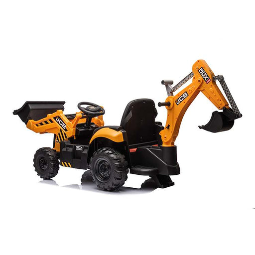 JCB yellow excavator with bucket