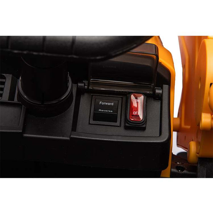 JCB yellow excavator with bucket