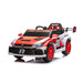 Red and white cabrio sport car for kids