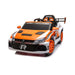 Orange and white cabrio sport car for kids