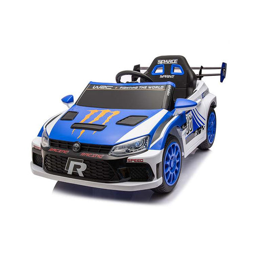 Blue and white cabrio sport car for kids